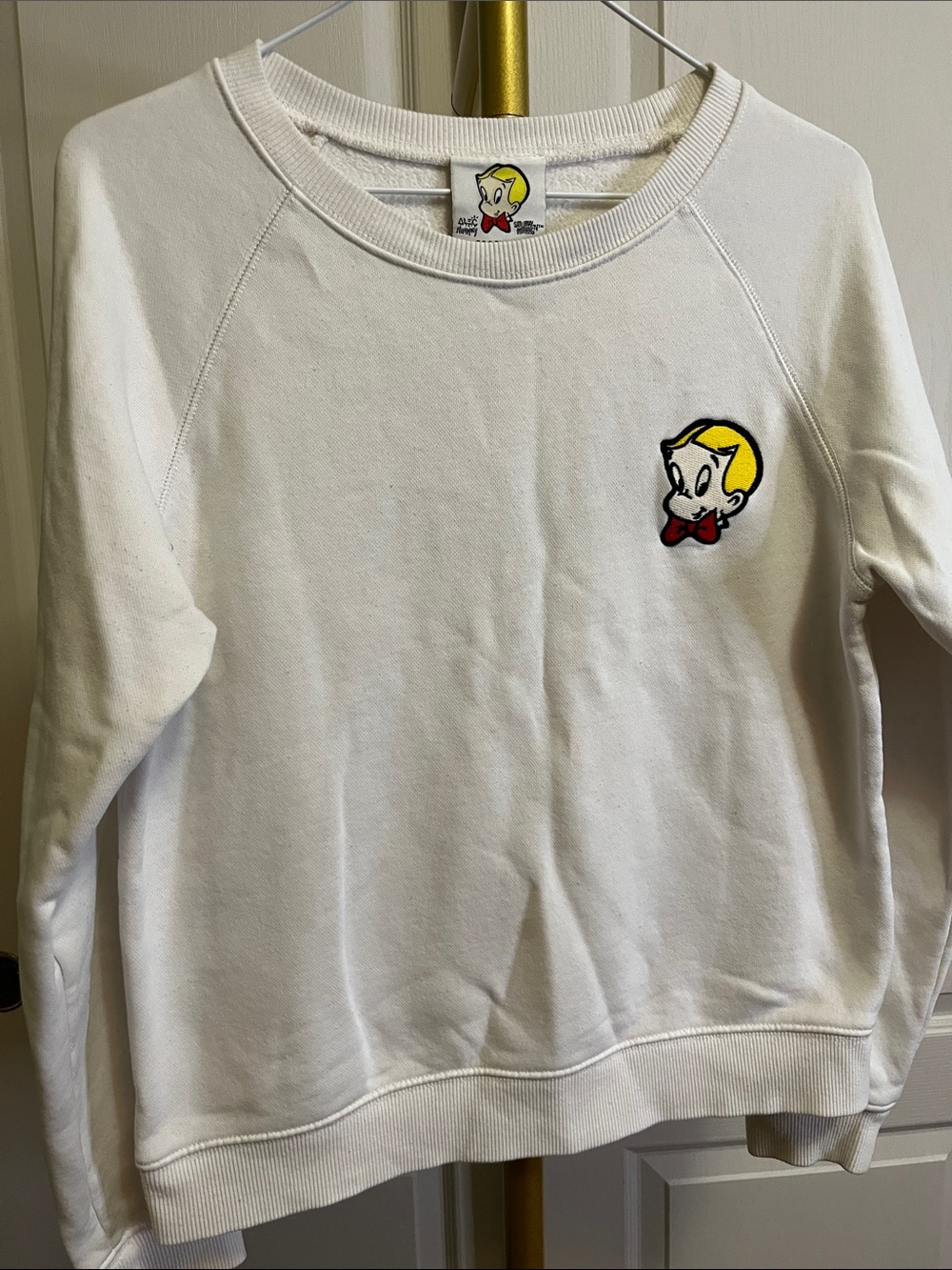 Richie Rich - White Sweatshirt - 2 Sided -M- Forever 21 Vintage